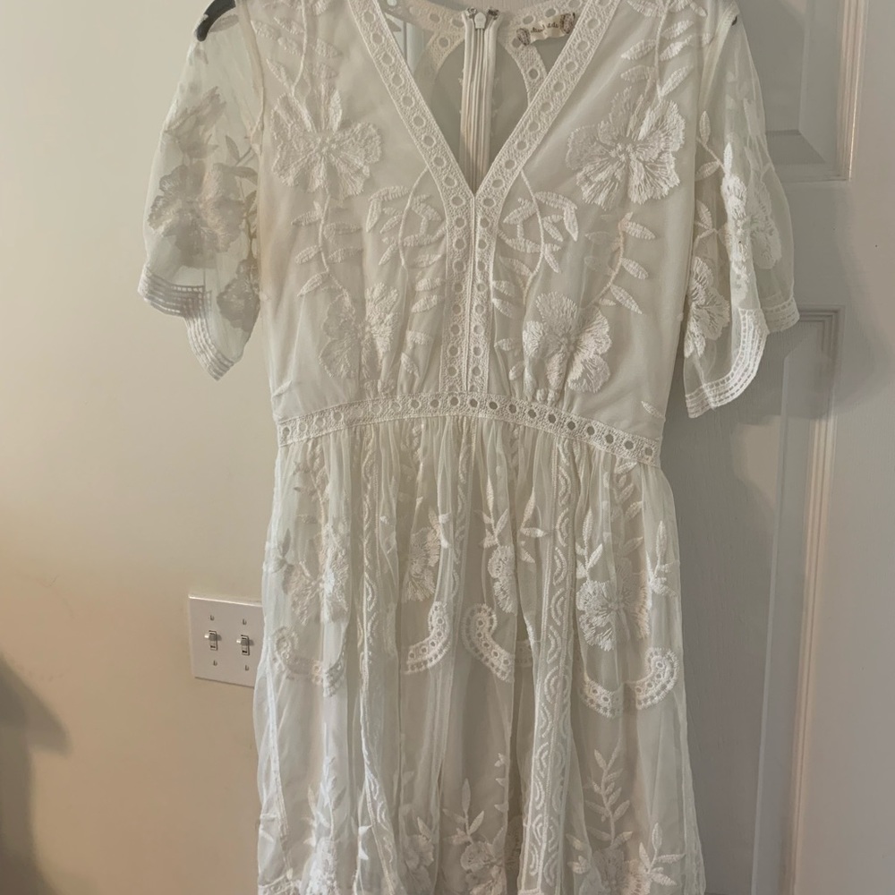 White bridal shower dress